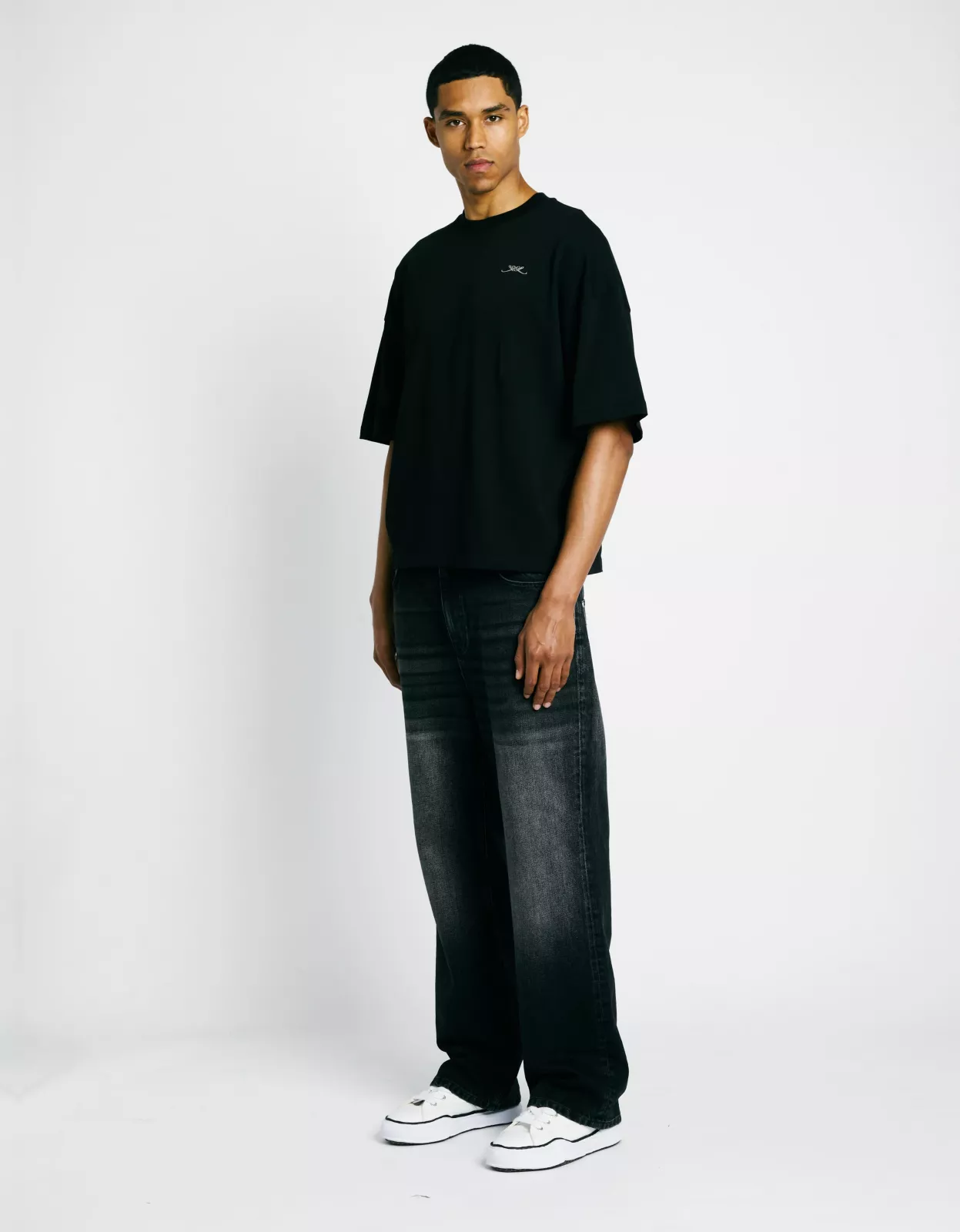 Initial Pin T-Shirt - Black