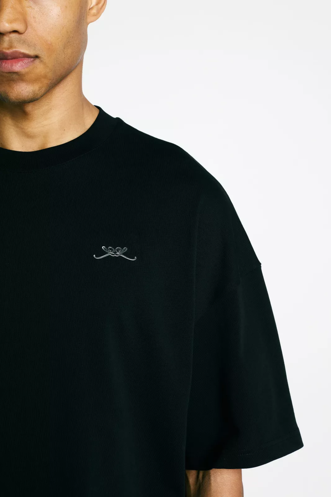 Initial Pin T-Shirt - Black