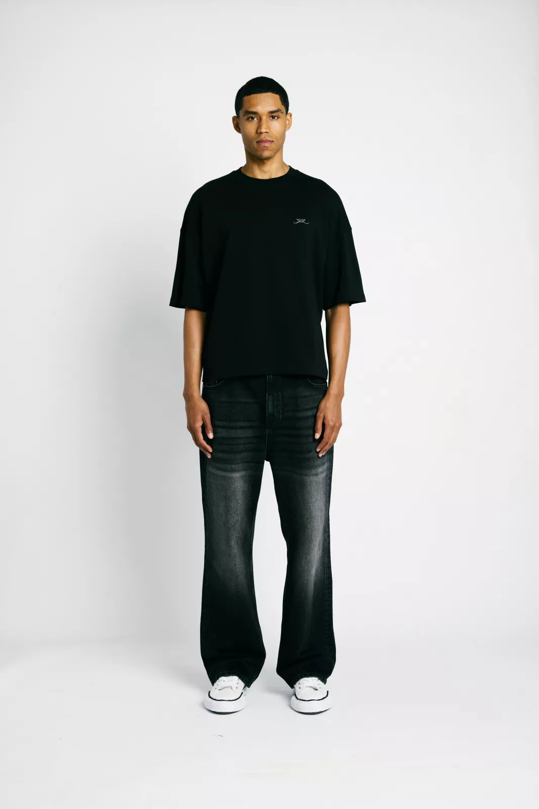 Initial Pin T-Shirt - Black