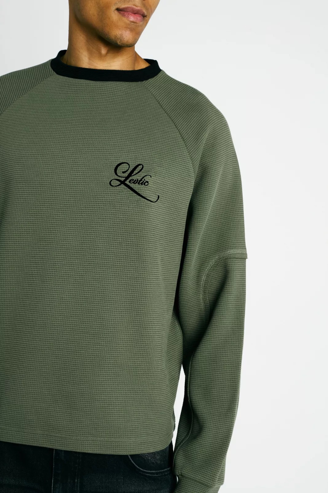 Waffle Longsleeve - Green/Black