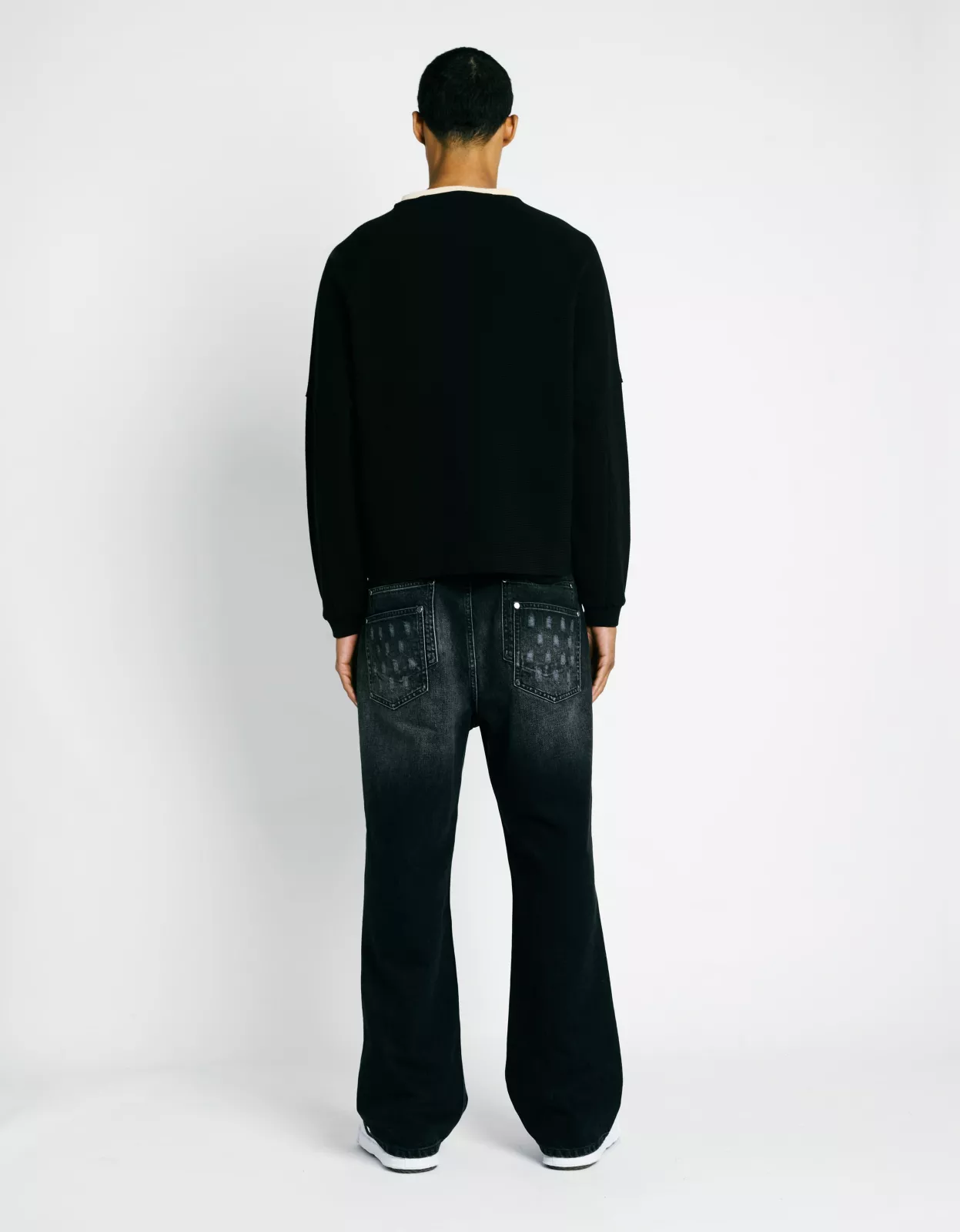 Waffle Longsleeve - Black/Cream