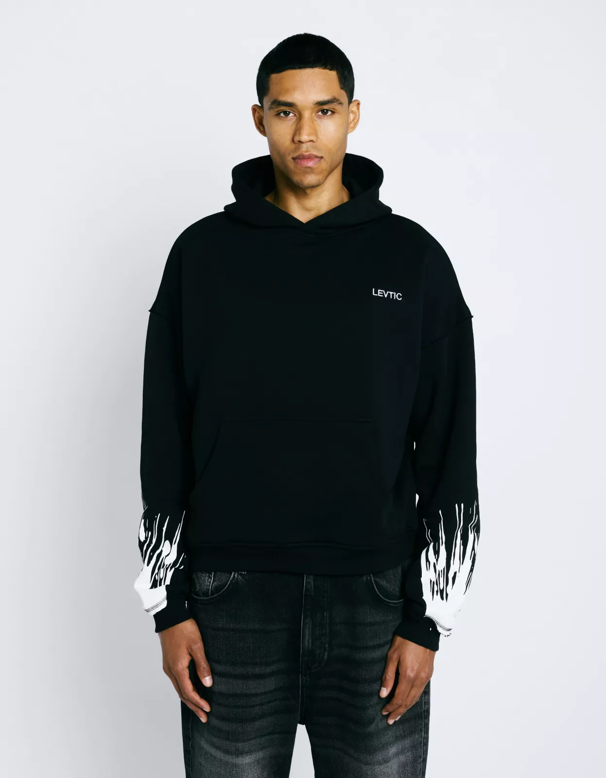 Painted Hoodie - Black