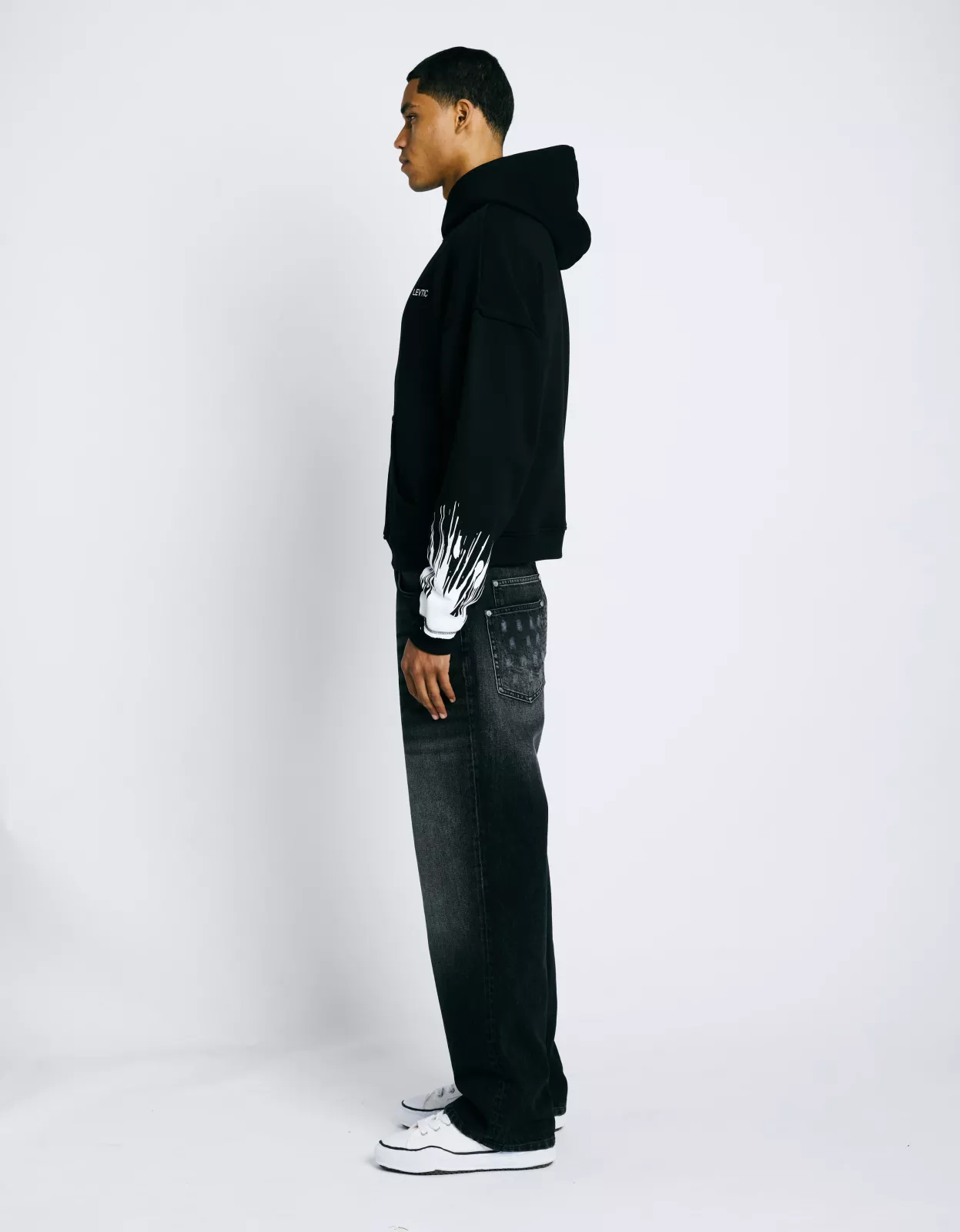 Painted Hoodie - Black