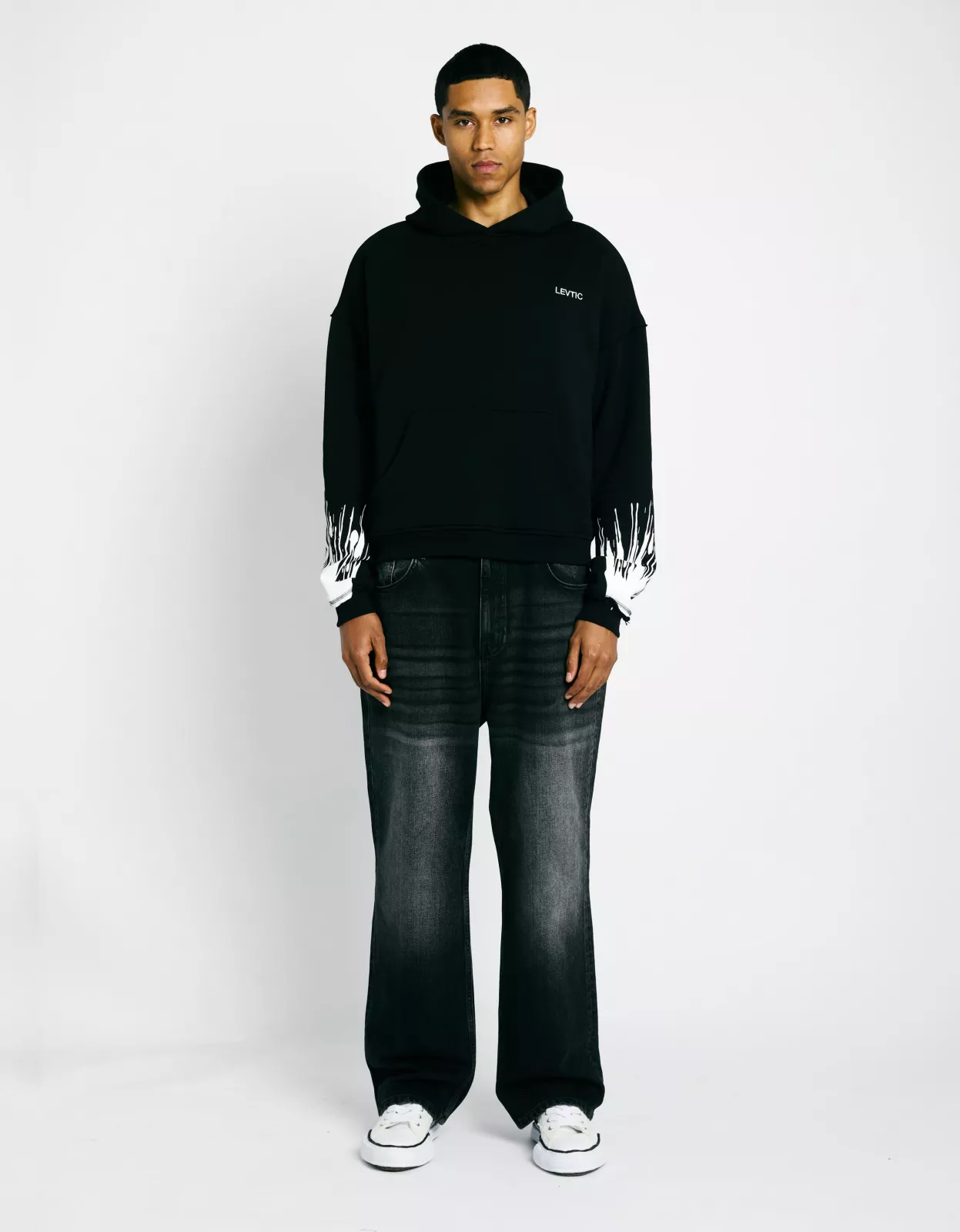 Painted Hoodie - Black