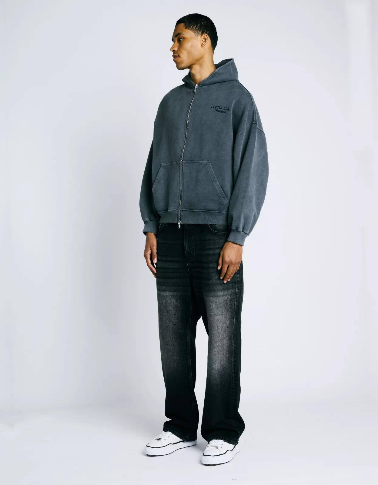 Neutrals Zip Hoodie - Grey