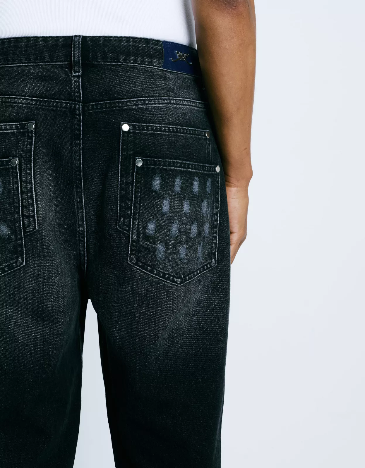 Double Pocket Jeans - Washed Black