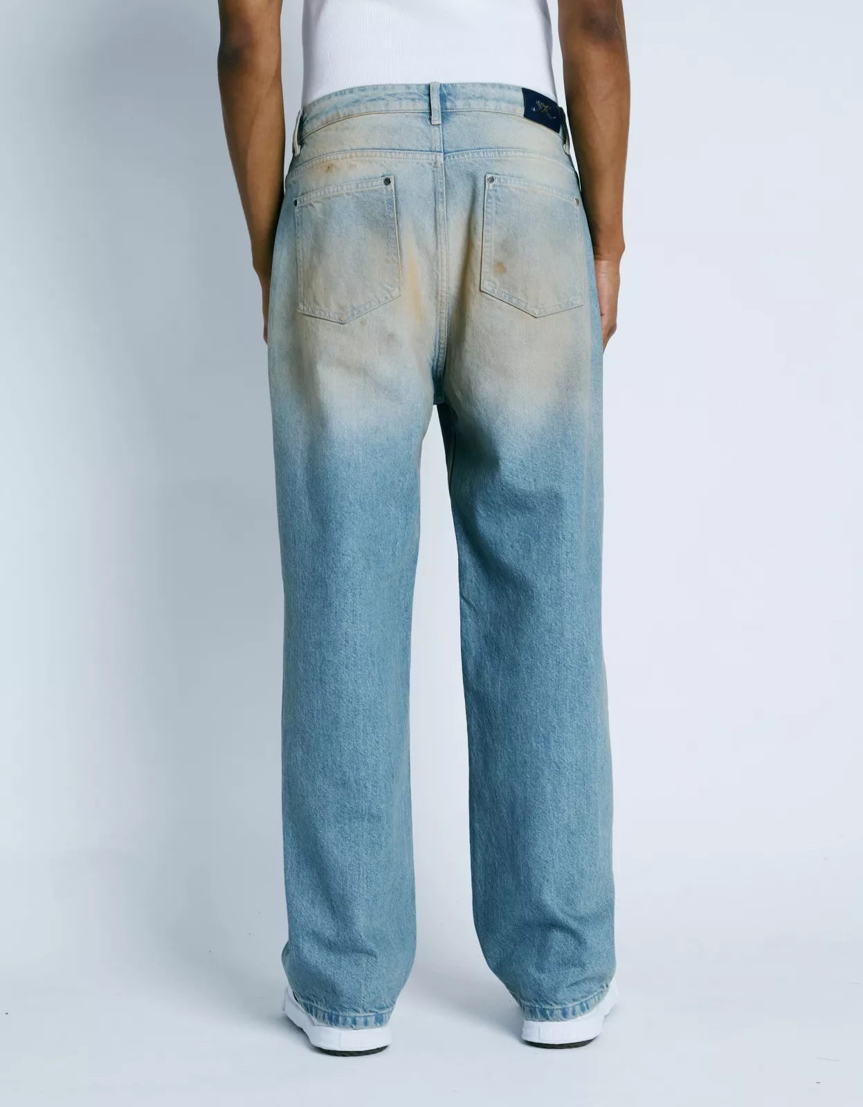 Sand Washed Jeans - Blue