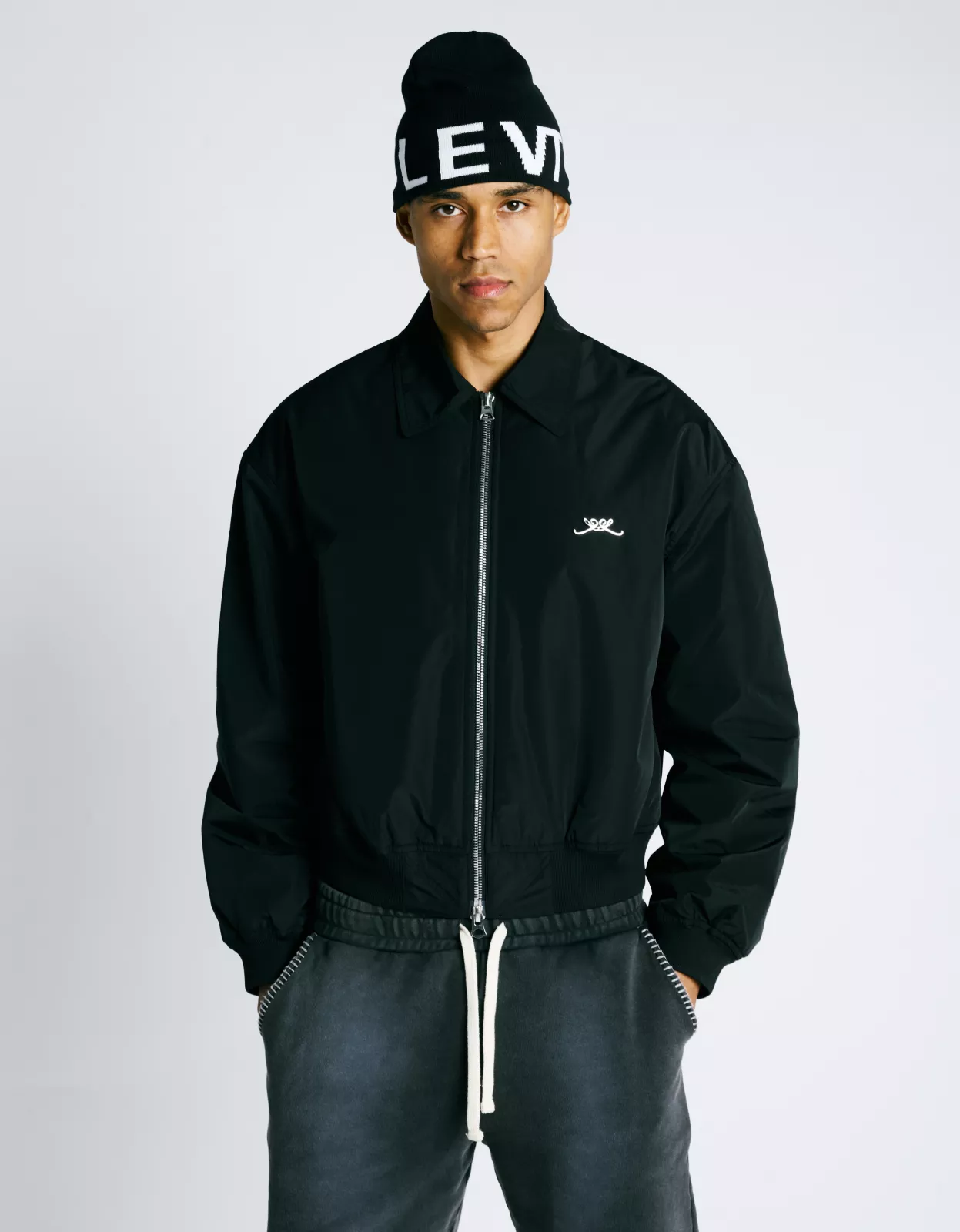 Logo Beanie - Black/White