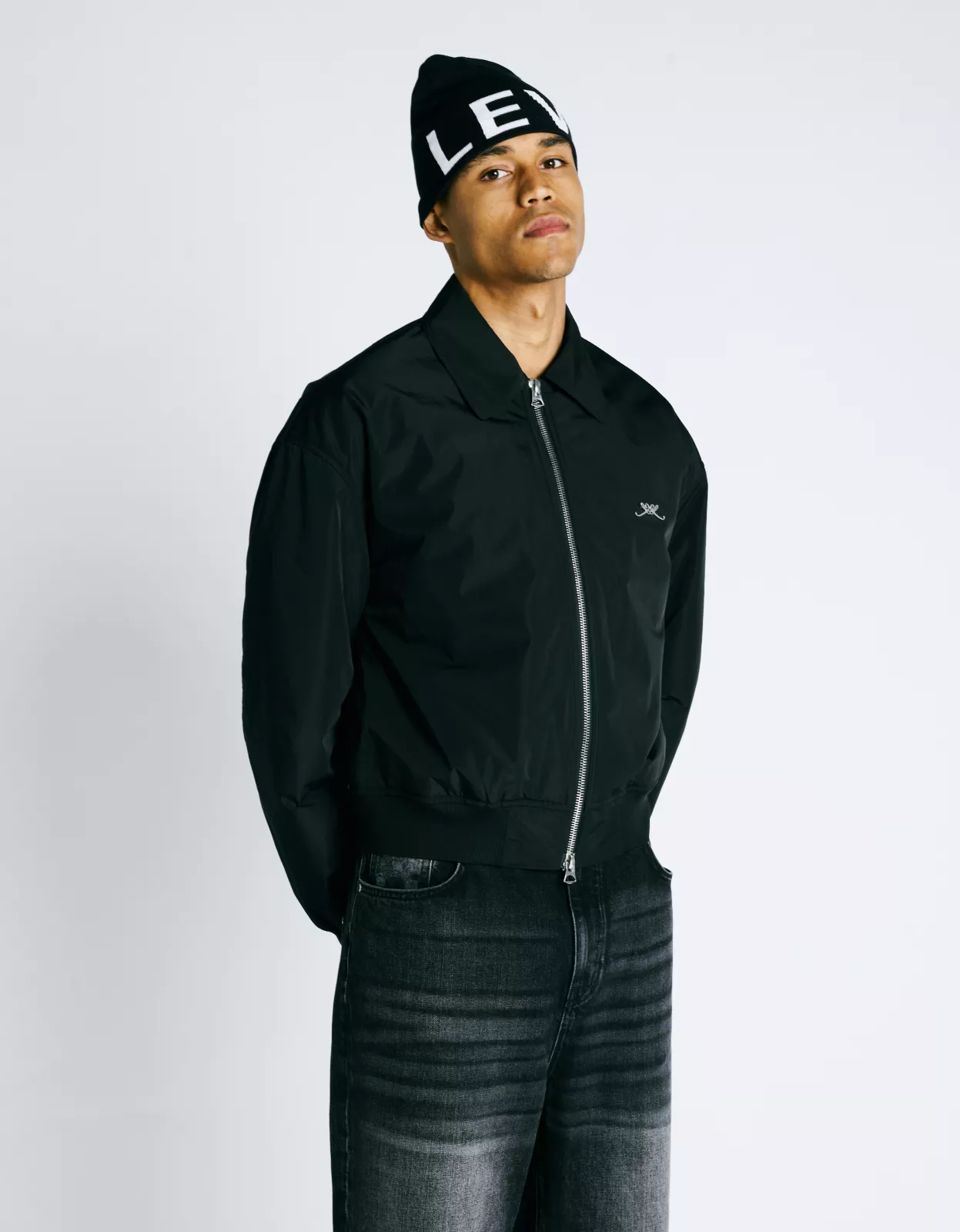 Logo Beanie - Black/White