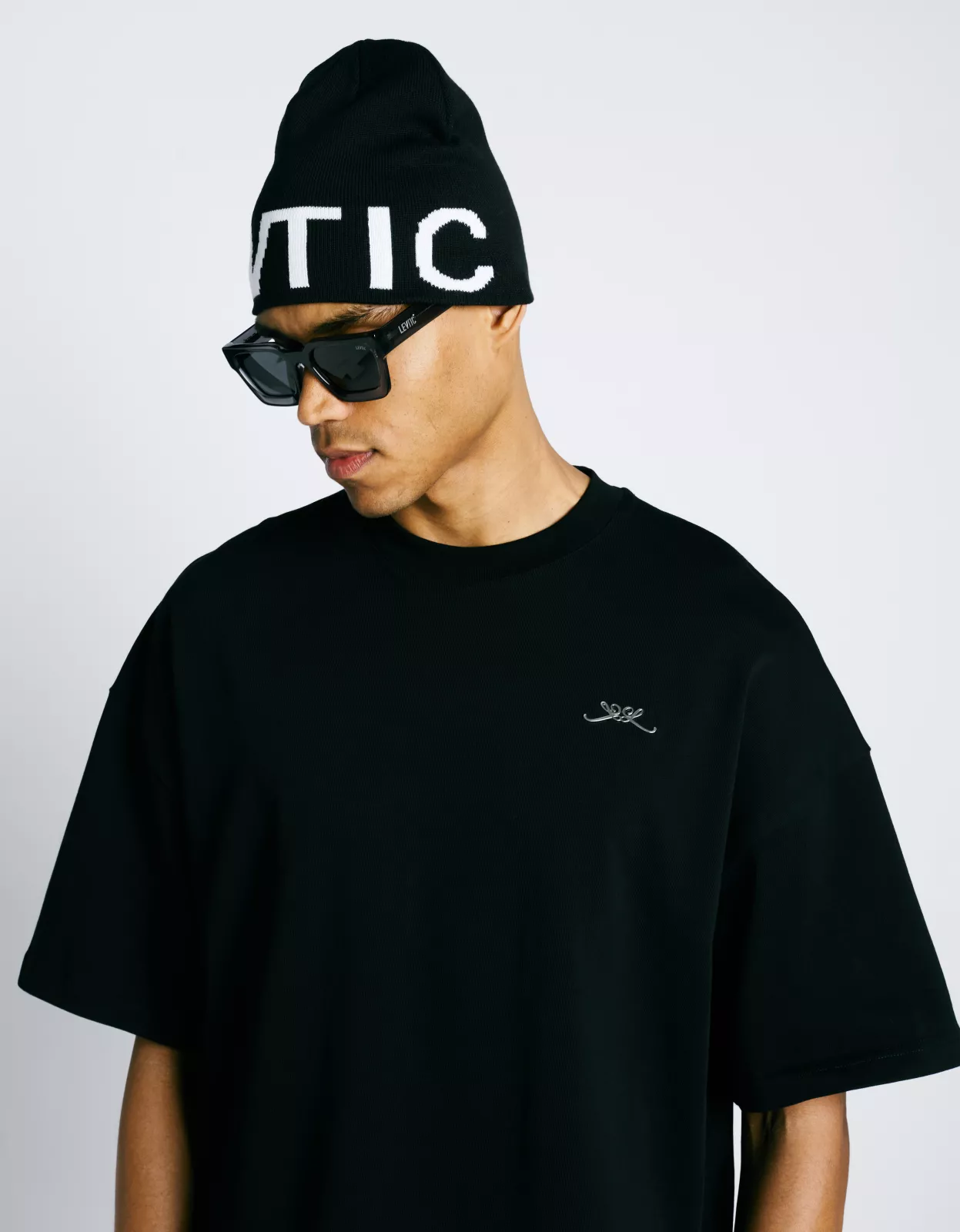 Logo Beanie - Black/White