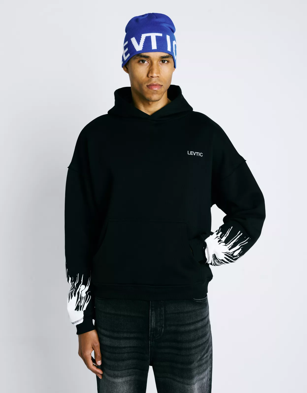 Logo Beanie - Blue/White