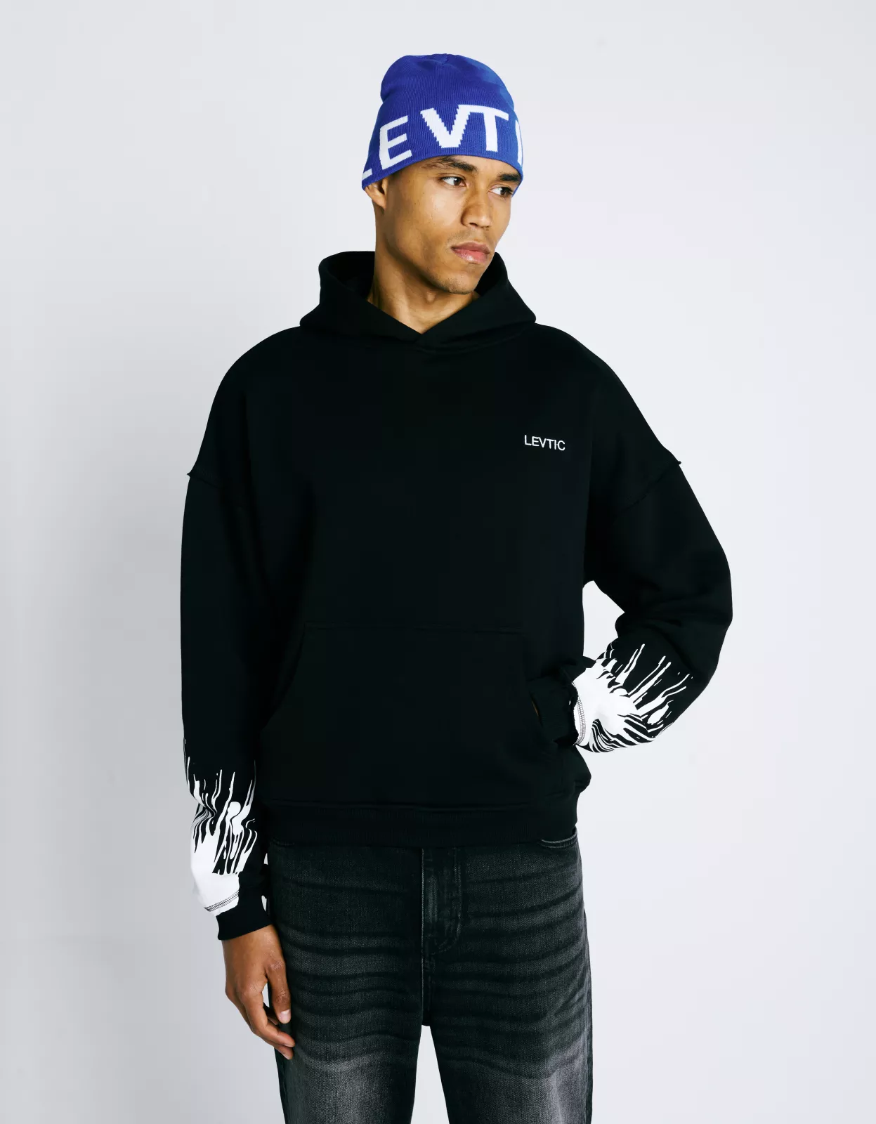 Logo Beanie - Blue/White