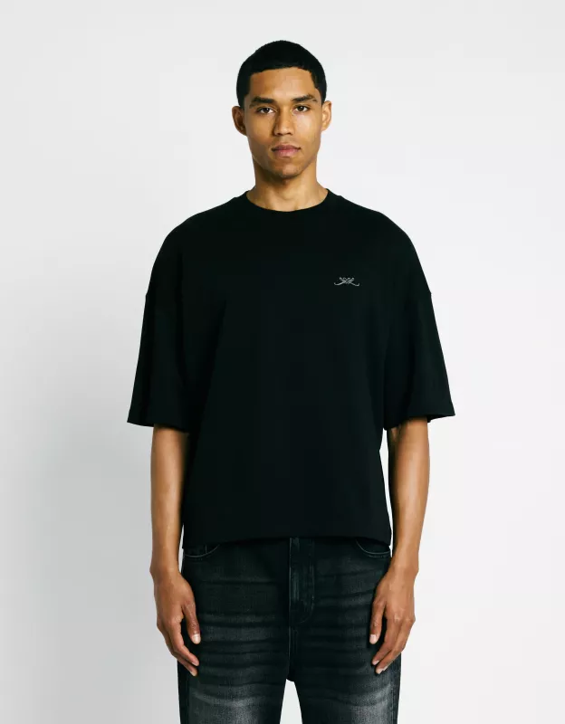 Initial Pin T-Shirt - Black